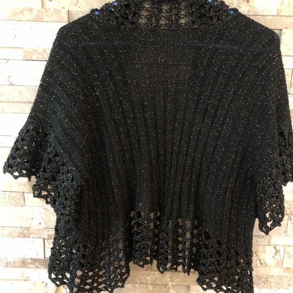 Bolero sparkling bling knitted crochet bolero no tag - Picture 3 of 7